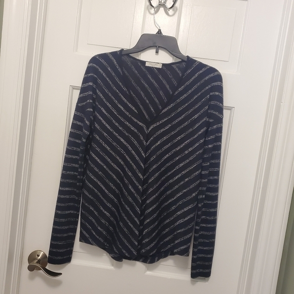 Rag & Bone Striped Hudson Vee Long Sleeve Knit Top Size SP - Picture 8 of 10